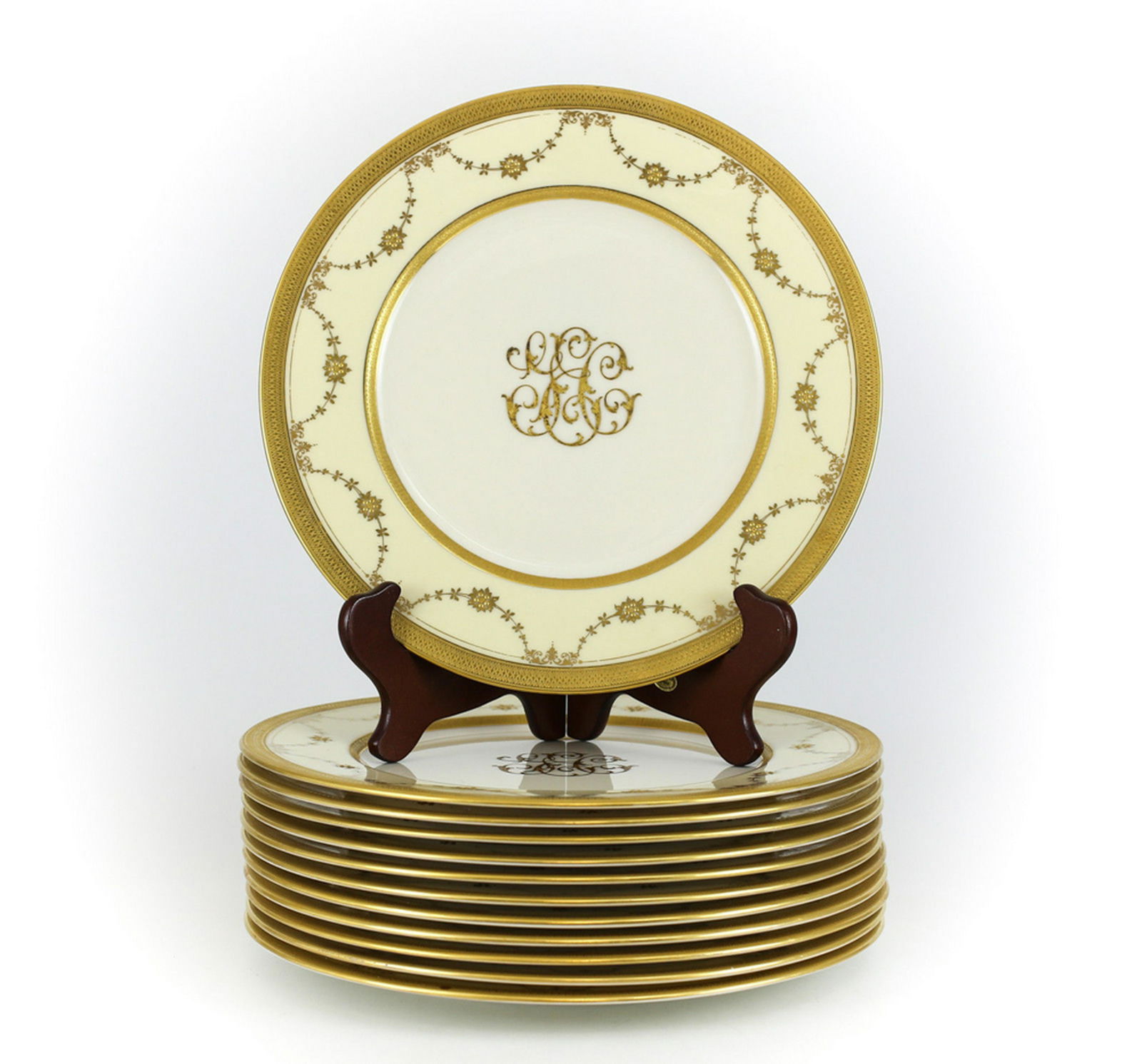 12 Lenox Porcelain Plates for J.E. Caldwell & Co. (1 of 3)