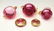 Bohemian Cranberry Red & Gilt Glass Tea Service for 6 - 5