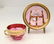 Bohemian Cranberry Red & Gilt Glass Tea Service for 6 - 6