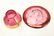 Bohemian Cranberry Red & Gilt Glass Tea Service for 6 - 7
