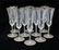 10 Saint Louis Glass Champagne Goblets in Apollo Gold