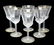 6 Saint Louis Glass Continental Goblets in Apollo Gold