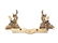 3pc French Gilt Bronze Chenet Andiron, 19th Century - 2