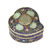 Chinese Gilt Silver Cloisonne Box with Jade Medallions