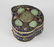 Chinese Gilt Silver Cloisonne Box with Jade Medallions - 2