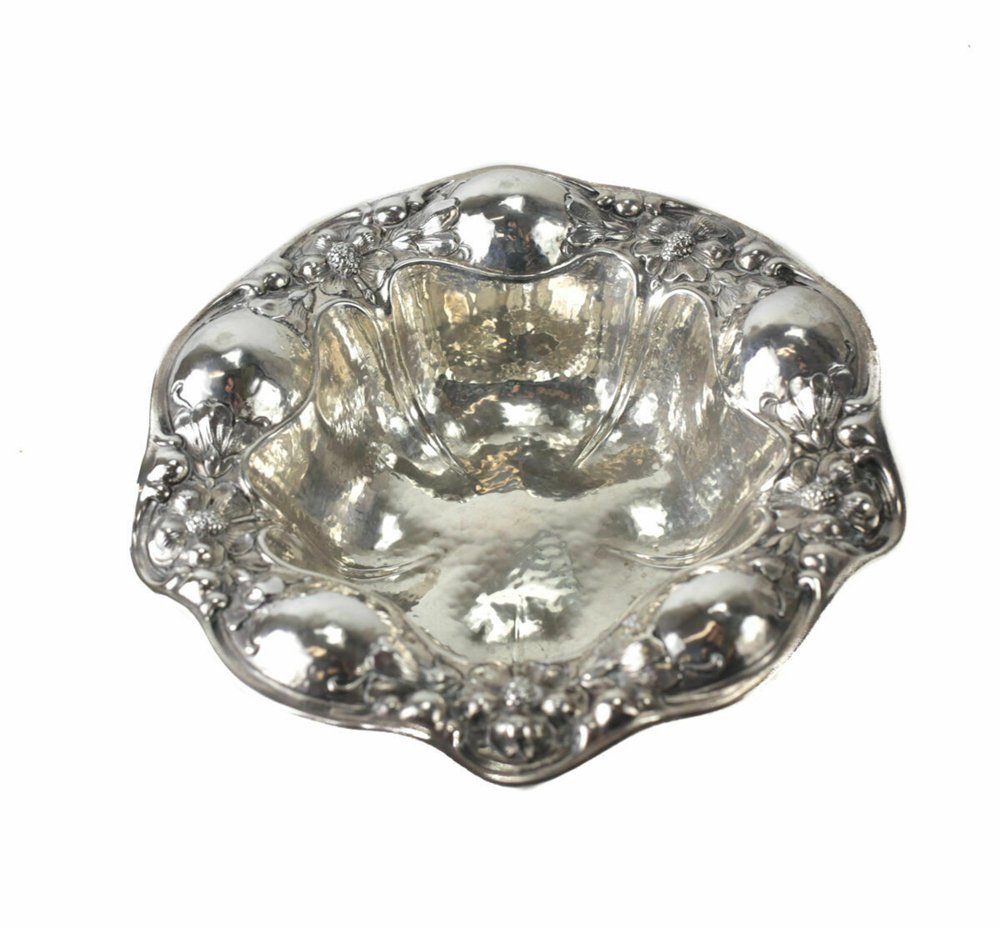 Gorham Sterling Silver Hand Hammered Nut Bowl, 1906 (1 of 4)