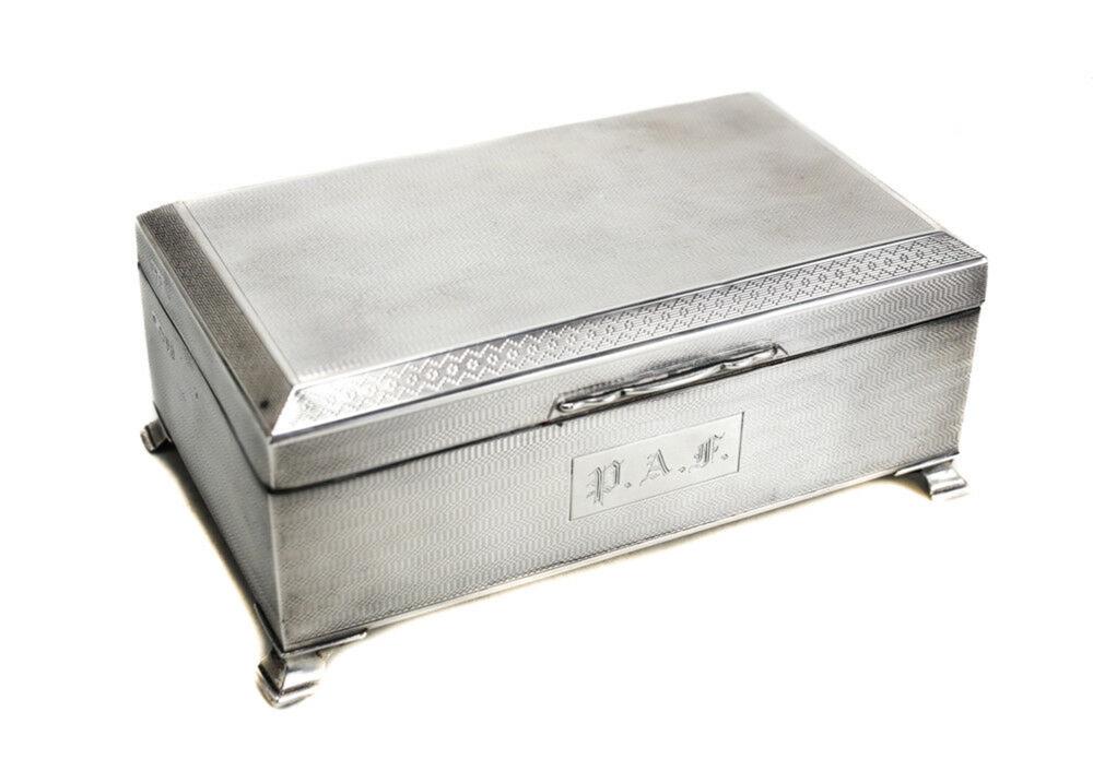 Bert Gordon Chester Sterling Silver Cigar Humidor Box (1 of 5)