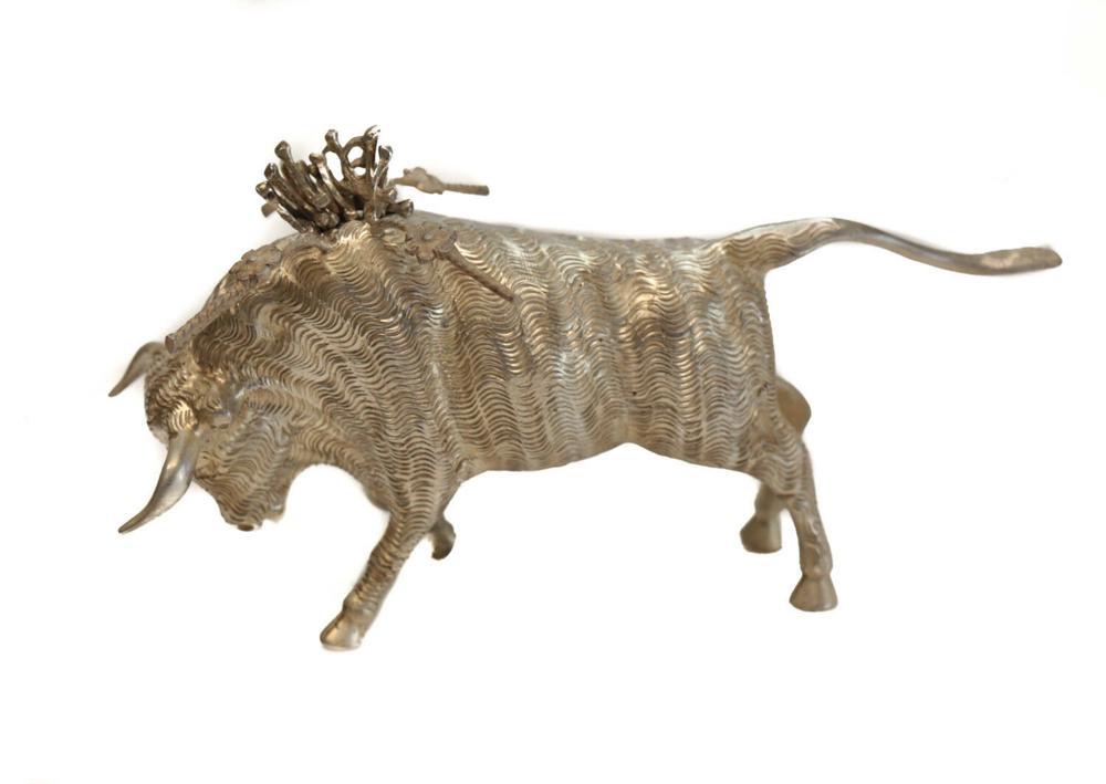 Hecho Mexico Sterling Silver Bull Toothpick Holder (1 of 3)