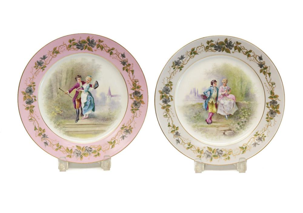 Pair Sevres Hand Painted Portrait Plates, circa 1900 (1 of 5)
