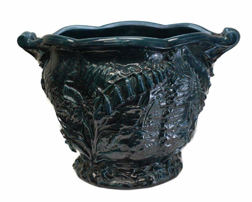 Large Minton Majolica Porcelain Jardinere Planter Fern (1 of 6)