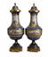 Pair Sevres France Porcelain Urns Cobalt Blue 19th C
