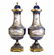 Pair Sevres France Porcelain Urns Cobalt Blue 19th C - 2
