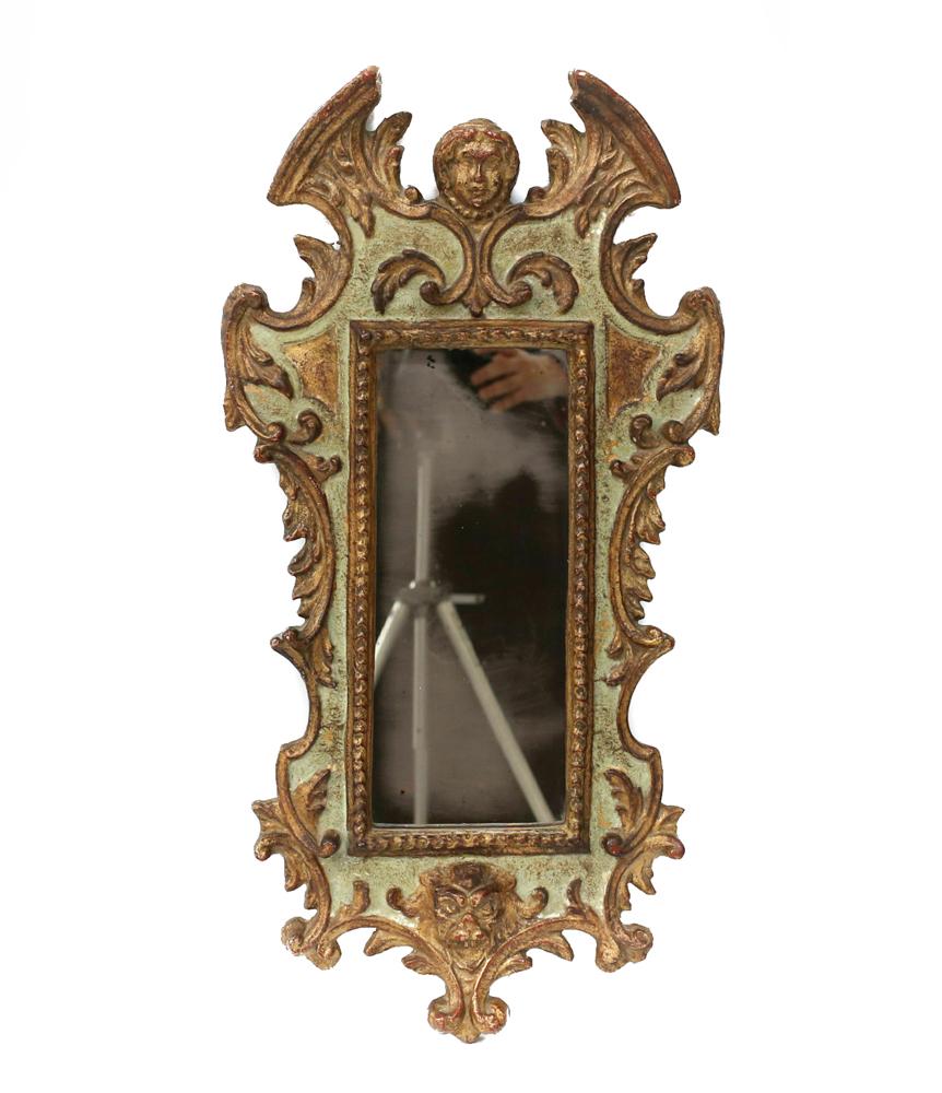 Italian Gilt Wood Mirror Angel Lion Head Design (1 of 3)