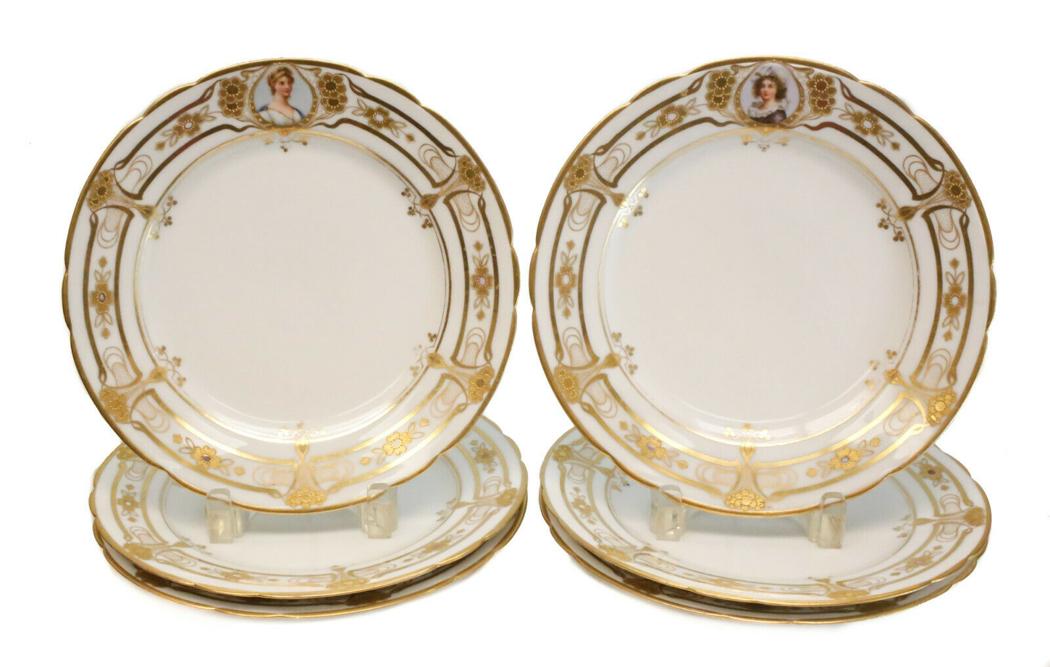 6 Dresden Ambrosius Lamm Cameo Luncheon Plates (1 of 7)