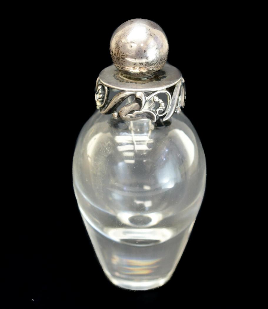 Georg Jensen Sterling Silver Glass Perfume Bottle (1 of 4)