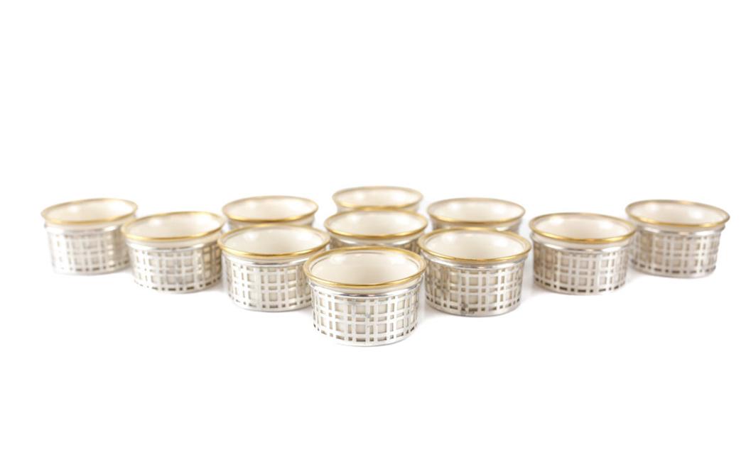 11 Watrous Mfg Co Sterling Silver & Lenox Salt Cellars (1 of 4)