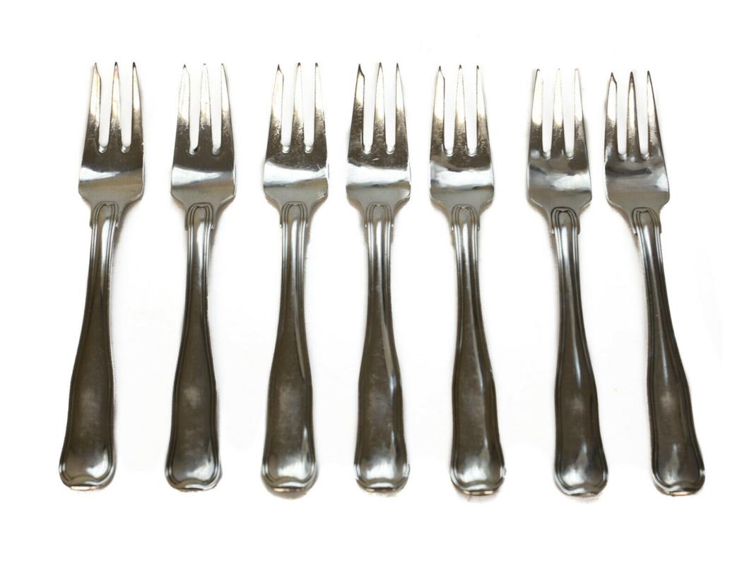 7 Georg Jensen Sterling Silver Cocktail Forks Old (1 of 3)