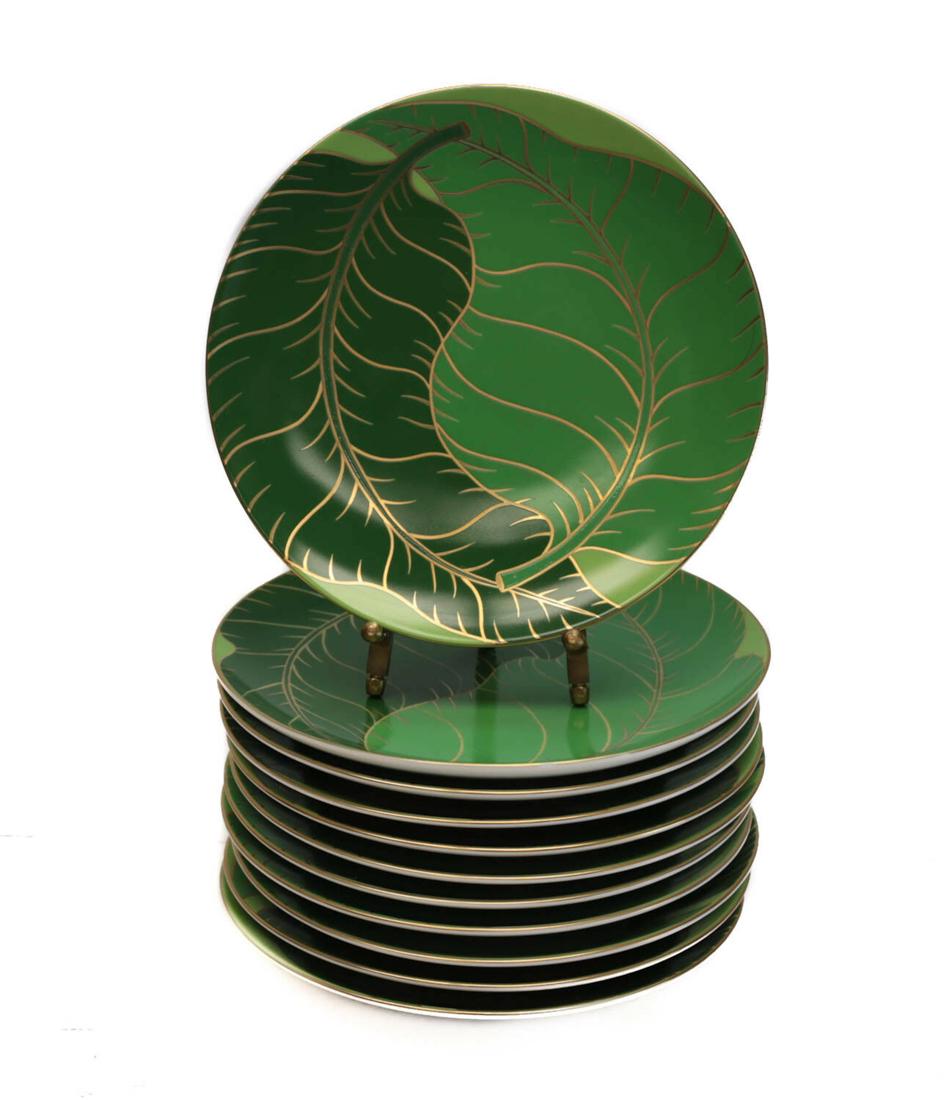 11 Lynn Chase Bread & Butter Plates in Gold Leaf (1 of 3)