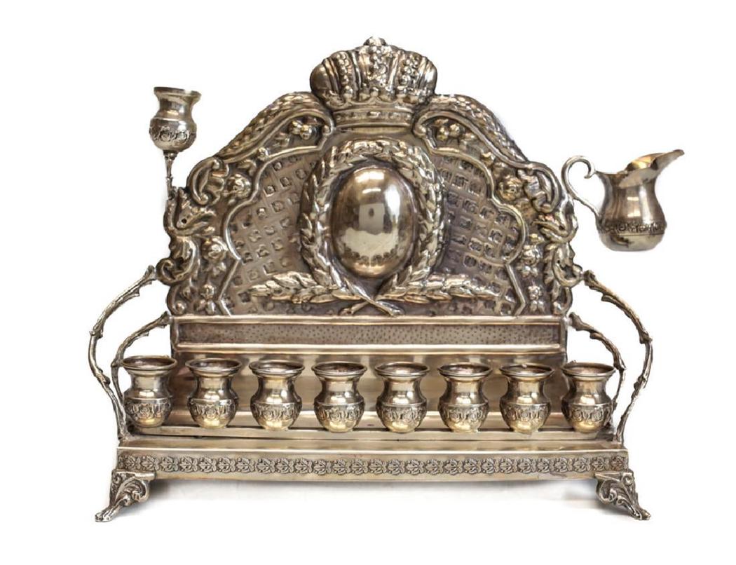 Sterling Silver Hannukah Menorah (1 of 3)