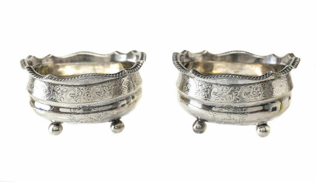 Alice George Burrows Sterling Silver Open Salt Cellars (1 of 5)