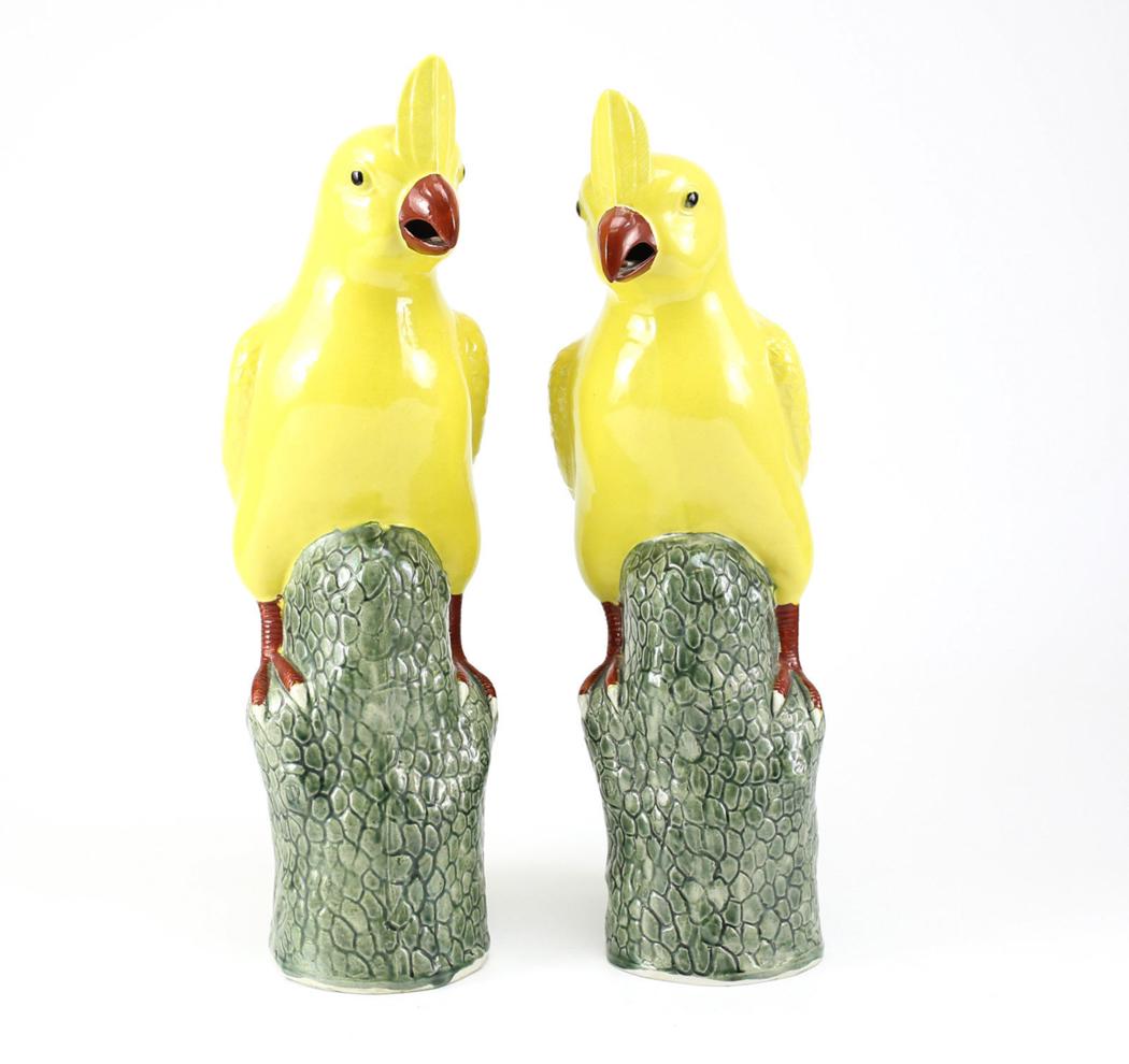 Chinese Hand Painted Porcelain Yellow Birds (1 of 7)