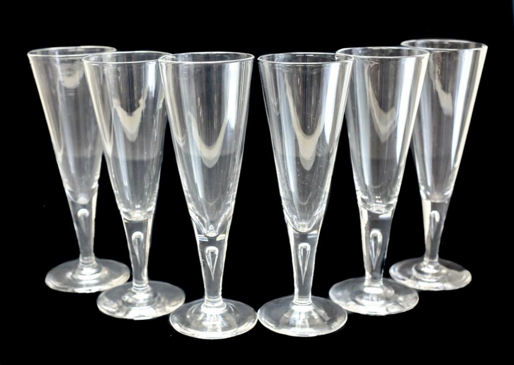 6 Steuben Champagne Goblets Teardrop Stem #7924 (1 of 6)