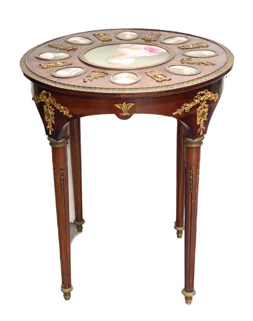 French Sevres Porcelain Plaque Mounted Table (1 of 8)