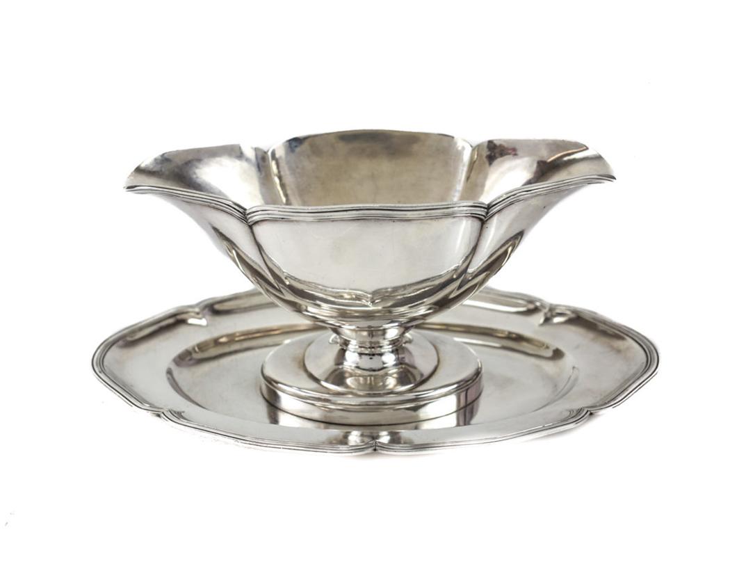 Matilde Espunes 916 Silver Gravy Sauce Boat Underplate (1 of 4)