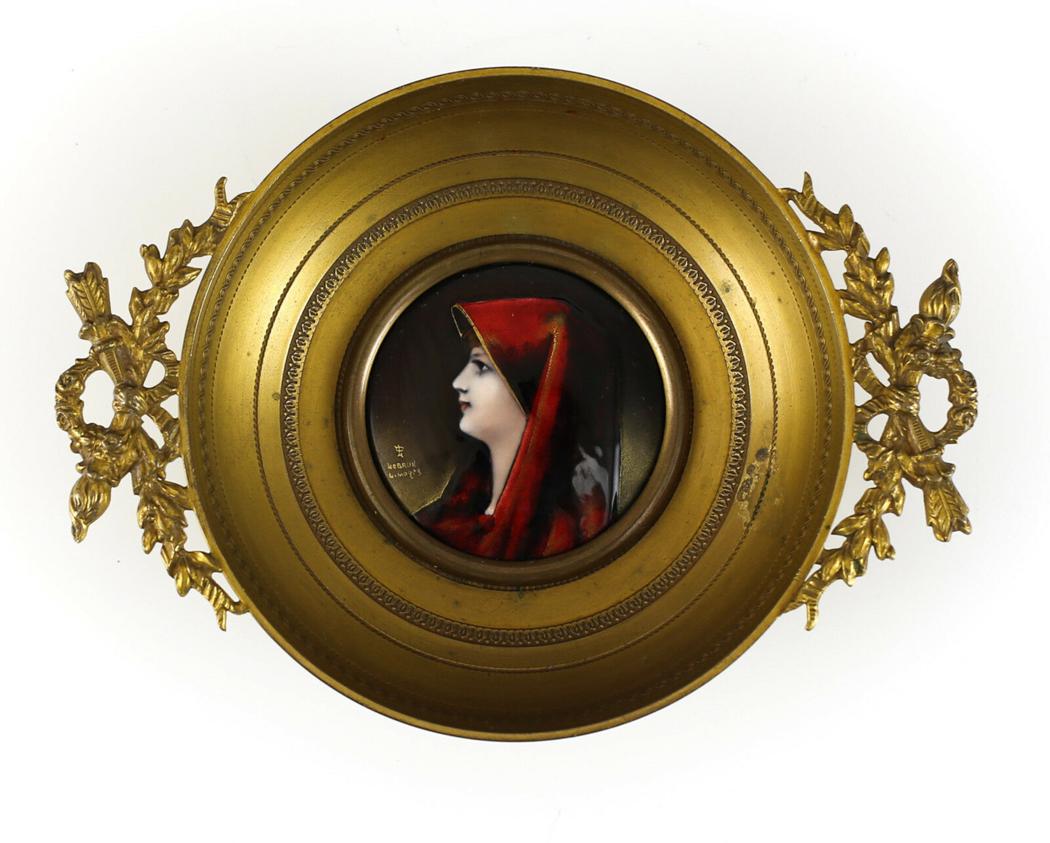 Limoges French Enamel Plaque Mounted on Bronze (1 of 4)