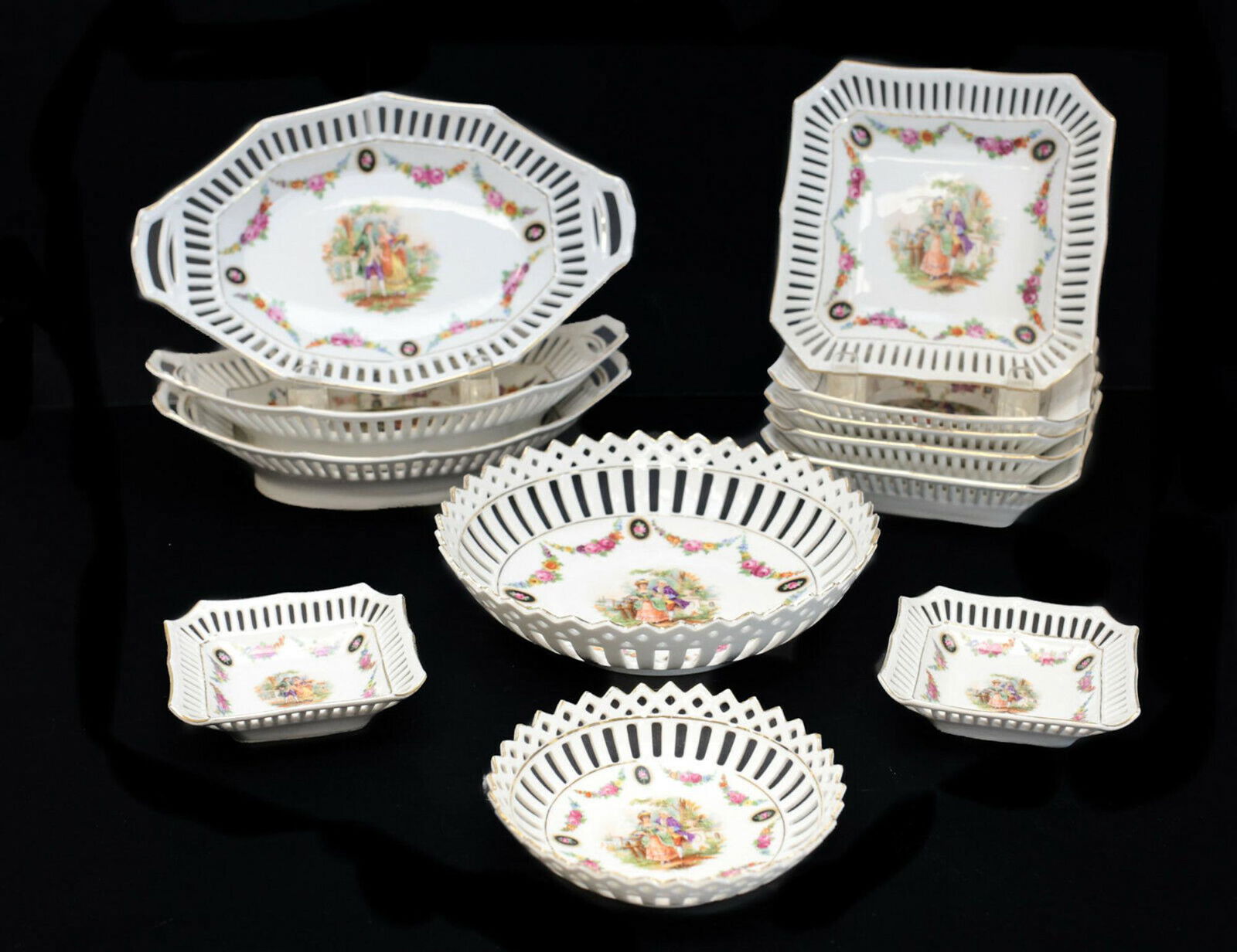 Dresden Germany Porcelain Reticulated Dessert Service (1 of 5)