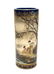 Japanese Kinkozan cobalt blue and hand painted vase