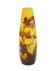 Galle Art Glass Brown over Yellow Cameo Vase, circa