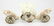 3 Dutch Silver & Shell Candlestick Footed Shell Bowls - 3