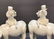 Pair Chinese Glazed Porcelain Men on Bulls Figurine. - 2