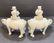 Pair Chinese Glazed Porcelain Men on Bulls Figurine. - 4
