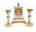 Sevres France Porcelain Clock Mantel Set, circa 1900