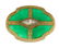 Continental Green Enamel Hand Mirror, c1900