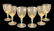 6 Venetian Gold Fleck Bubble Water Glasses, circa 1950