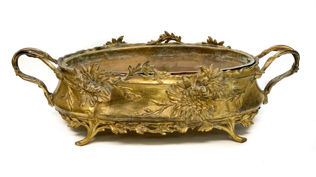 Continental Art Nouveau Gilt Bronze Jardiniere (1 of 5)