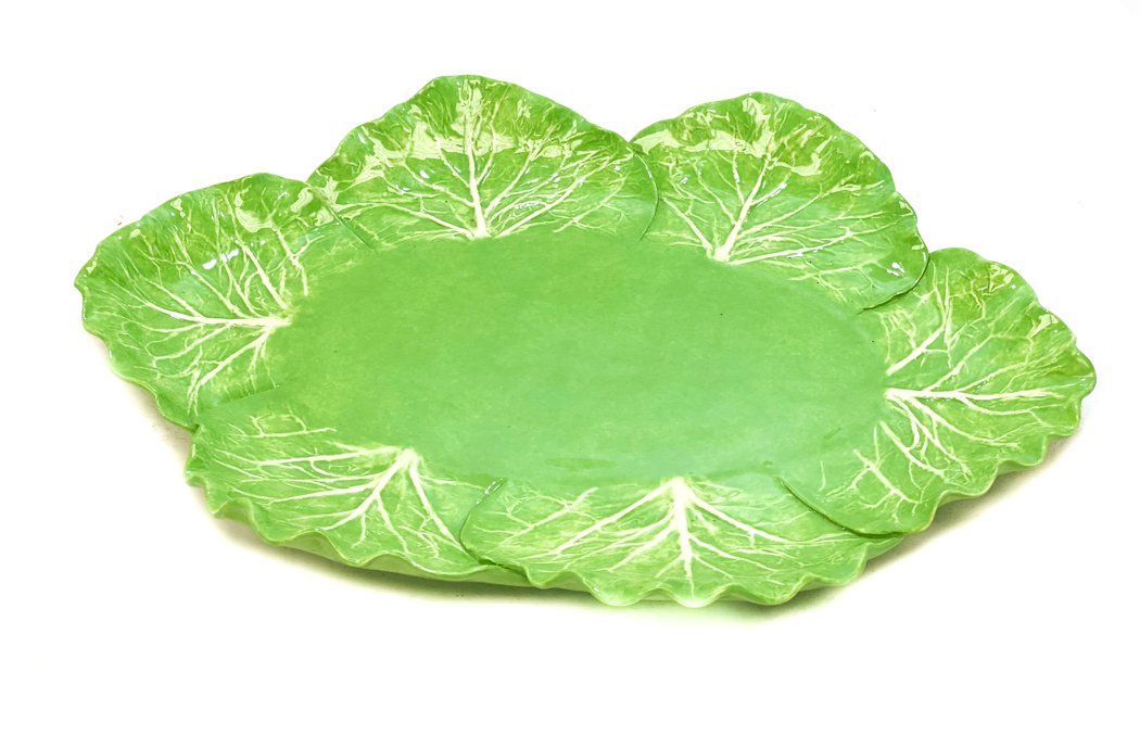 Dodie Thayer Lettuce Leaf Ware Centerpiece Tray (1 of 5)