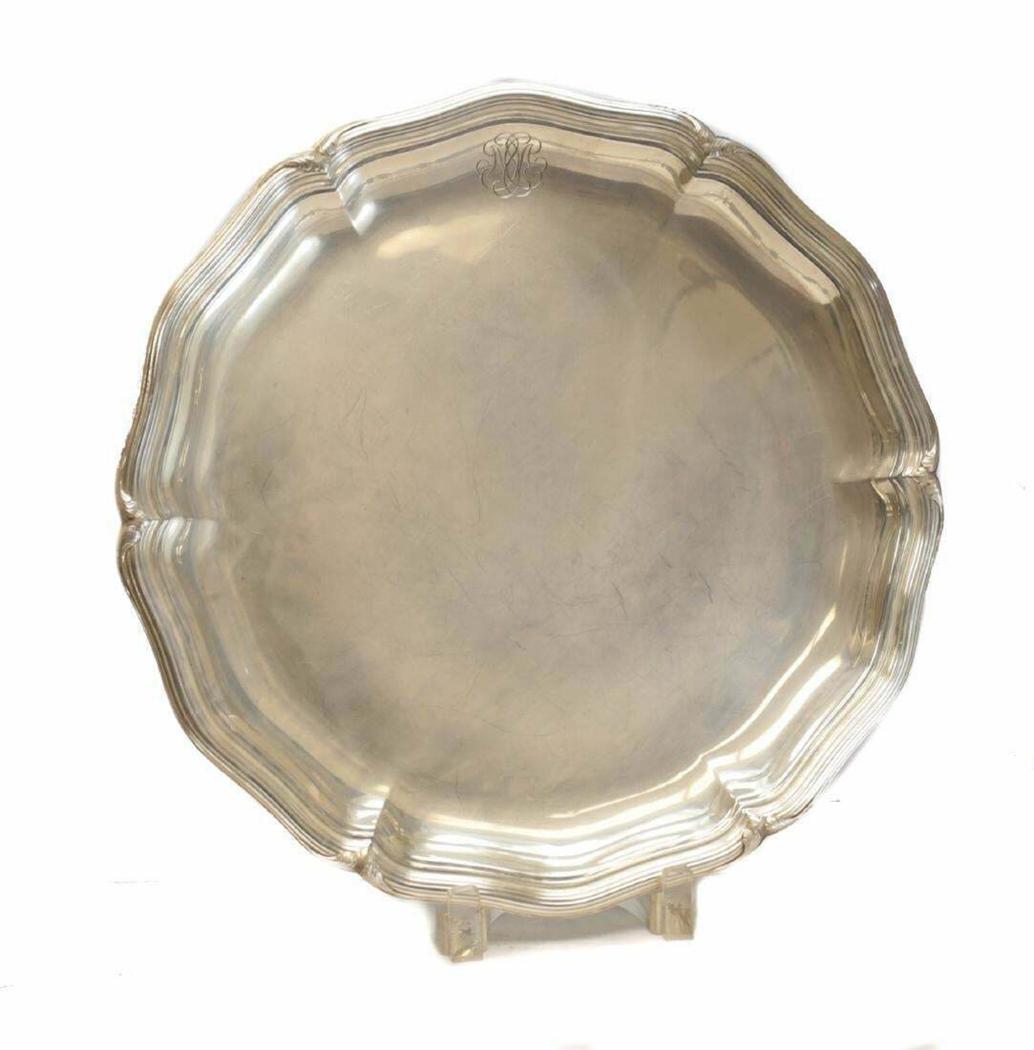 Emile Puiforcat Sterling Silver Round Serving Tray (1 of 4)