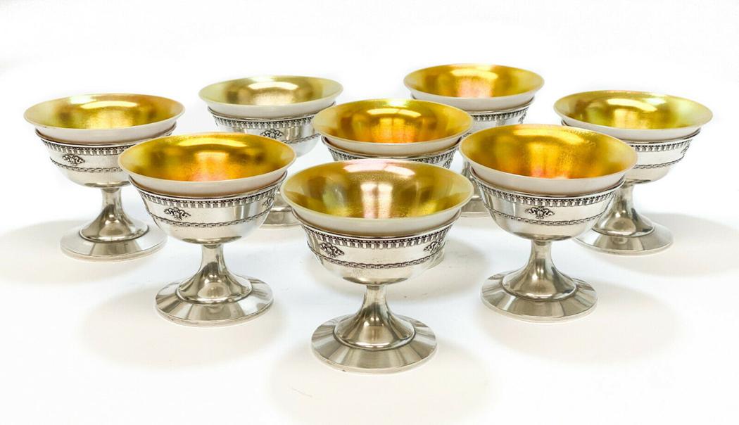 8 Dominick & Haff Silver & Steuben Calcite  Compotes (1 of 4)