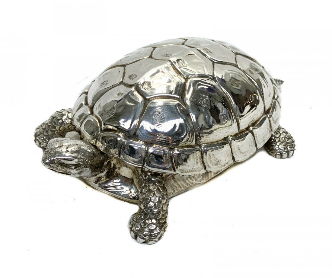 Pradella Ilario for Torino Sterling Silver Tortoise Box (1 of 5)