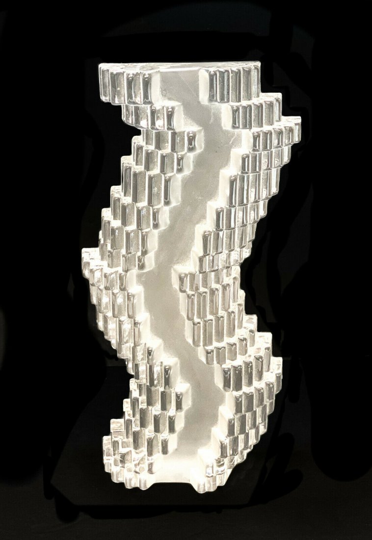 Daum Glass Sculpture - "Broken Glass" by De Rosny (1 of 6)