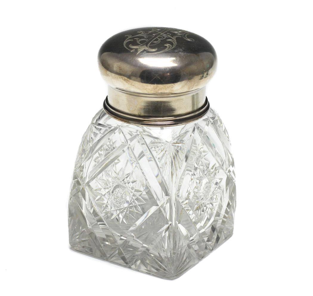 Austrian Silver and Cut Crystal Perfume Bottle (1 of 5)