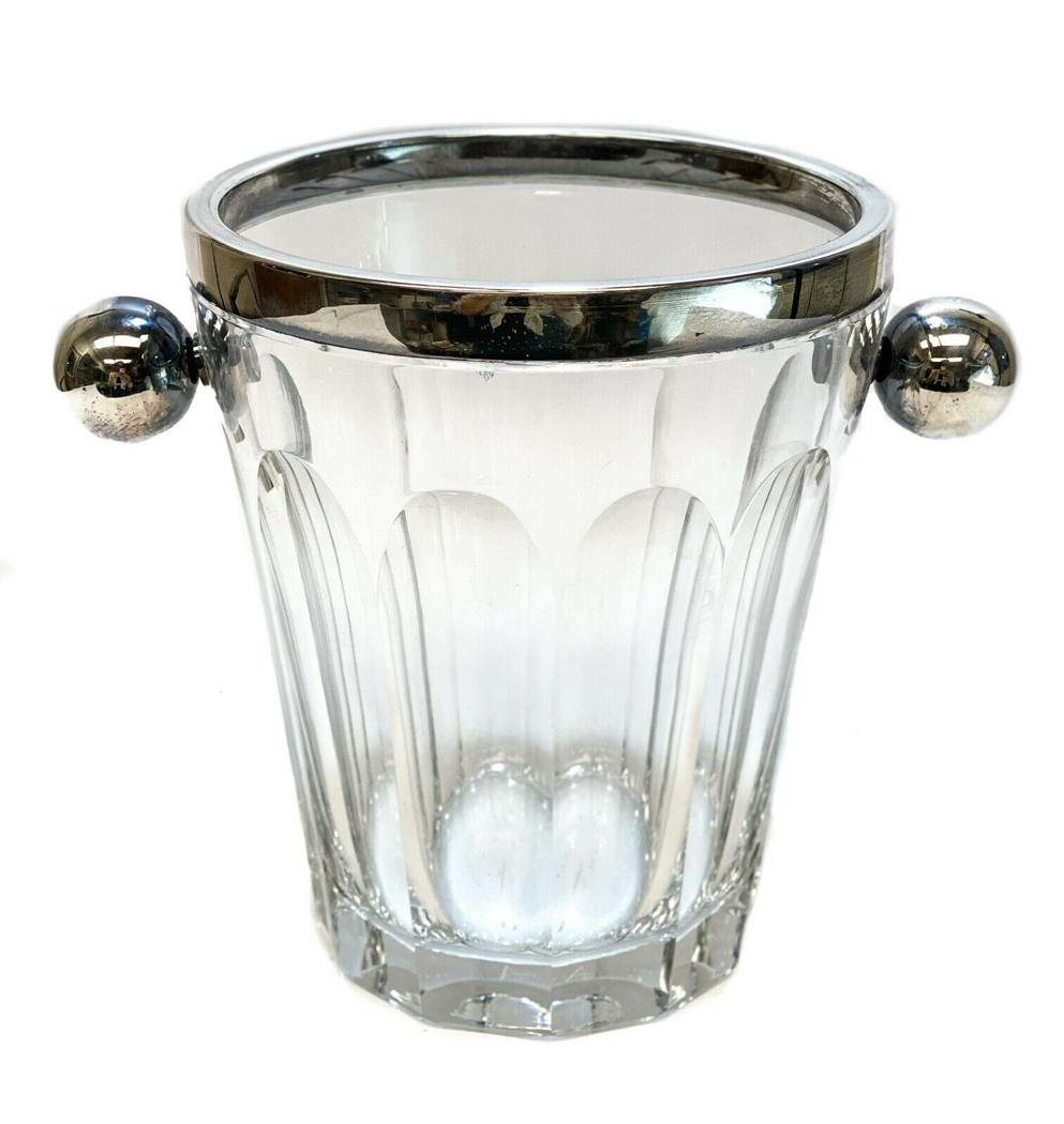 Asprey Sterling Silver Mounted Cut Glass Ice Bucket (1 of 5)