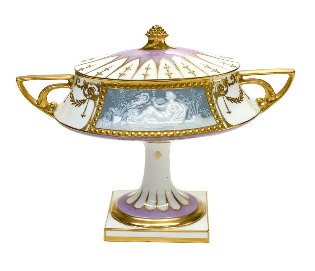 Minton Porcelain Pate-sur-Pate Lidded Urn A.Birks (1 of 8)