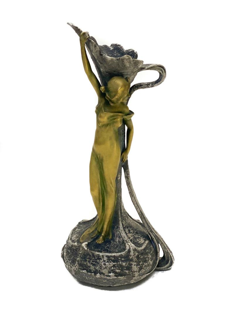 Austrian Ernst Wahliss Art Nouveau  Pitcher, Maiden (1 of 6)