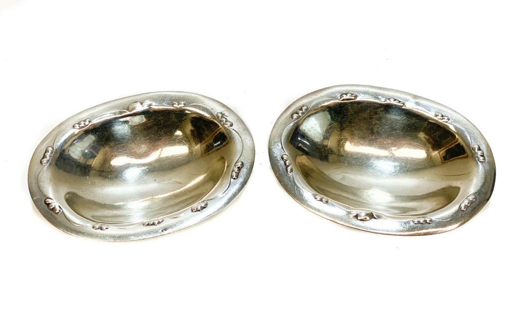 Georg Jensen Sterling Silver Hand Hammered Salt Cellars (1 of 3)