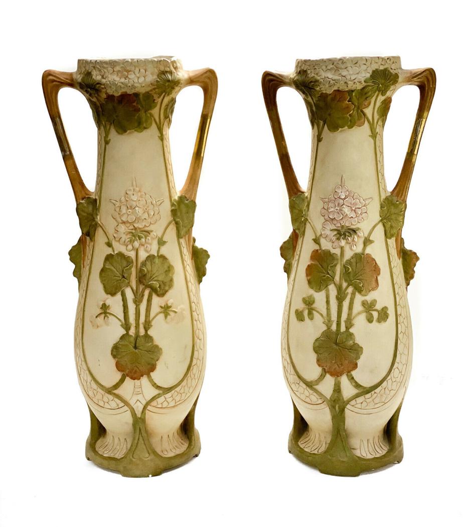 Large Pair Royal Dux Czechoslovakia Porcelain Twin (1 of 7)